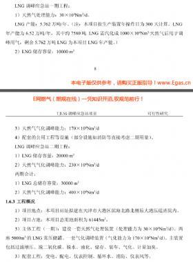 天津LNG調(diào)峰(液化、氣化）應(yīng)急站項目可行性研究報告